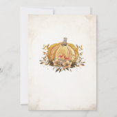 Invitation Russe Automne Citrouille Thanksgiving Diner Aquare (Dos)