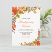 Invitation Russe Automne Feuilles de l'automne Thanksgiving P (Debout devant)