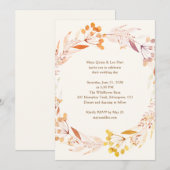 Invitation Russe Automne Floral Aquarelle Wreath Boho Mariage (Devant / Derrière)
