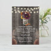 Invitation Russe Automne Floral Jar Grange Mariage de automne (Debout devant)
