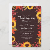 Invitation Russe Automne Floral Thanksgiving (Devant)