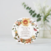 Invitation Russe Automne Floral Thanksgiving Dîner (Debout devant)