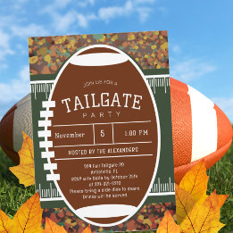 Invitation Russe Automne Football de l'automne Fête Tailgate