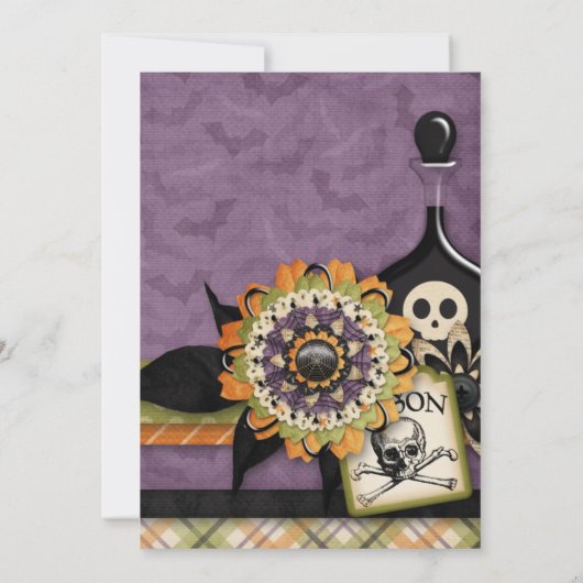 Invitation Russe Automne Halloween Barn Mariage (Dos)