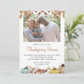 Invitation Russe Automne Photo Thanksgiving (Debout devant)