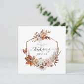 Invitation Russe Automne Quitte Thanksgiving Dîner (Debout devant)