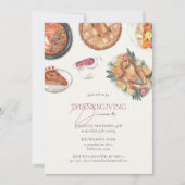 Invitation Russe Automne Thanksgiving Dîner (Devant)