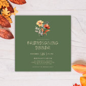 Invitation Russe Automne Thanksgiving Friendsgiving Dîner