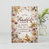 Invitation Russe Autumn Meadow Thanksgiving Dîner (Debout devant)