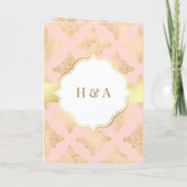 Invitation Russe Blush rose or Damask Mariage musulman (Dos)