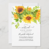 Invitation Russe Bohême Sunflowers en ligne Mariage virtuel (Devant)