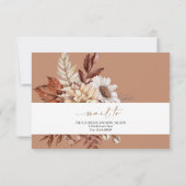 Invitation Russe Bohème Terracotta Automne Floral RSVP (Dos)