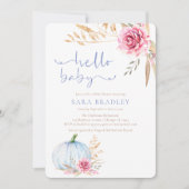 Invitation Russe boho automne Citrouille bébé douche (Devant)