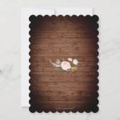 Invitation Russe Boho Cowgirl Floral Boots fête d'anniversair (Dos)