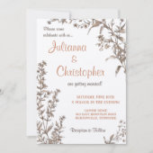 Invitation Russe Boho Fleur sauvage Mariage (Devant)