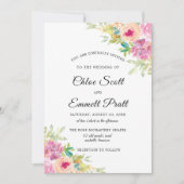 Invitation Russe Boho Fleur sauvage Mariage (Devant)