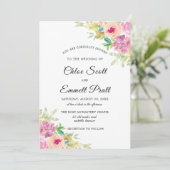 Invitation Russe Boho Fleur sauvage Mariage (Debout devant)
