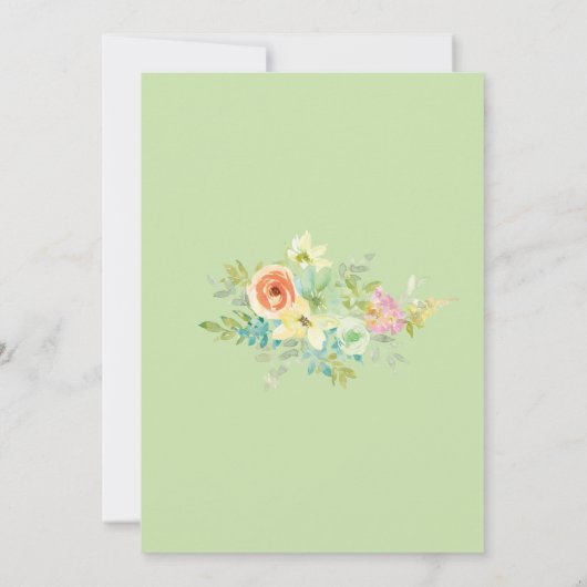 Invitation Russe Boho Fleur sauvage Mariage (Dos)