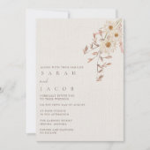 Invitation Russe Boho Fleur sauvage Mariage bohème (Devant)