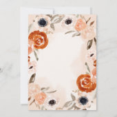 Invitation Russe Boho orange aquarelle Fête des mariées de co (Dos)