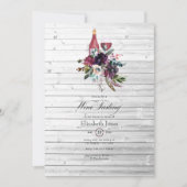 Invitation Russe Boho Plum Red Wine Tasting Fête des mariées (Devant)