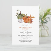 Invitation Russe Boho Thanksgiving Dîner (Debout devant)