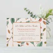 Invitation Russe Boho Thanksgiving Friendsgiving (Debout devant)