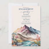 Invitation Russe Boho Watercolor Fiançailles Invitat (Devant)