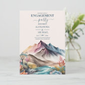 Invitation Russe Boho Watercolor Fiançailles Invitat (Debout devant)