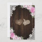 Invitation Russe Bois Blush rose Floral Quinceañera (Dos)