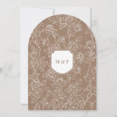 Invitation Russe Bois Floral Arc islamique musulman Mariage (Dos)