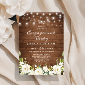 Invitation Russe Bois Roses Blanches Hydrangea Partie d'engag