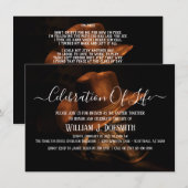 Invitation Russe Boots Cowboy Casquette Memorial Service funé (Devant / Derrière)