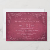 Invitation Russe Bourgogne Rouge Vignoble Wedding shower (Devant)