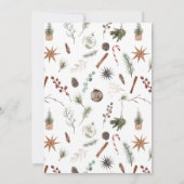 Invitation Russe Bow hiver Fête des mariées de baies À feuill (Dos)