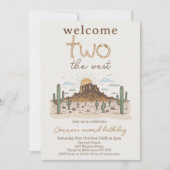 Invitation Russe Brown Bienvenue deux L'Ouest 2e anniversaire (Devant)