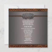 Invitation Russe Brown Cuir Brown Bar Mitzvah (Dos)