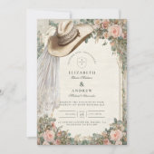 Invitation Russe Casquette de fille de couette Mariage de den (Devant)