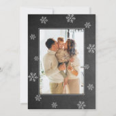 Invitation Russe Chalkboard Snowflake Photo Fête de Fête (Dos)