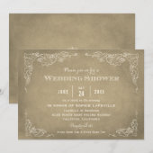 Invitation Russe Champagne Gold Vineyard Wedding shower (Devant / Derrière)