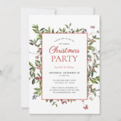 Invitation Russe chaud hiver Berry fête de vacances (Devant)