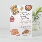 Invitation Russe Chute Turquie Thanksgiving Dîner (Debout devant)