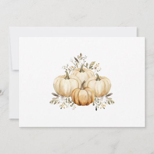 Invitation Russe Citrouille Automne Floral Anniversaire Photo (Dos)
