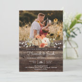 Invitation Russe Citrouille Automne Grange Bois Mariage QR Co (Debout devant)