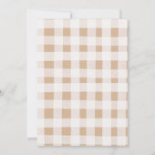 Invitation Russe Citrouille Brown En vichy Automne Harvest Pa (Dos)