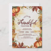 Invitation Russe Citrouille Harvest Thanksgiving Dîner (Devant)