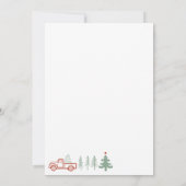 Invitation Russe Coquette Red Green Christmas Party (Dos)