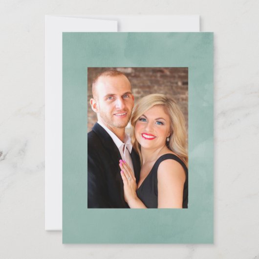 Invitation Russe Country Grange Eucalyptus Anemone Mariage (Dos)