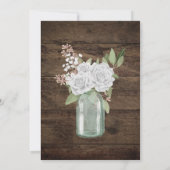 Invitation Russe Country Mason Jar Barn Fête de l'mariée Invi (Dos)