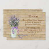 Invitation Russe Country Mason Jar French Lavender Bouquet (Devant / Derrière)